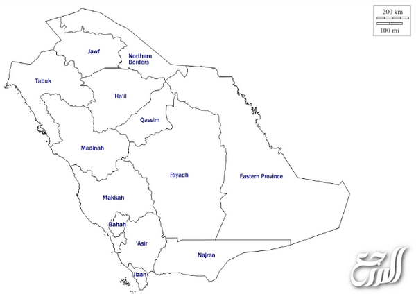 خريطة المملكة العربية السعودية للاطفال