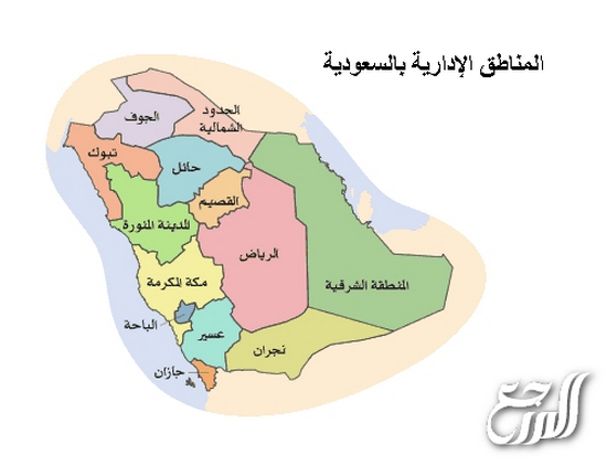 خريطة المملكة العربية السعودية للتلوين