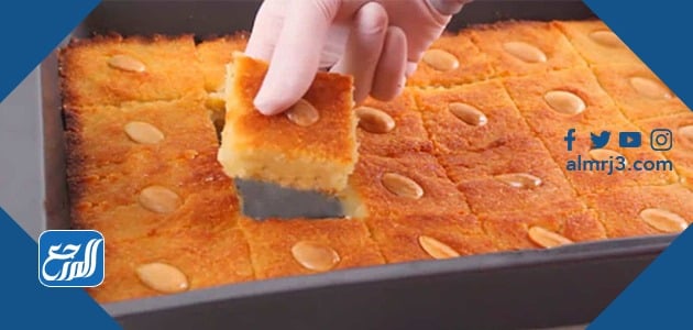 طريقة عمل البسبوسة العادية بالصور