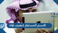 الاسم المستعار لمعرف olp خدمة السداد الإلكتروني الآمن Online payment