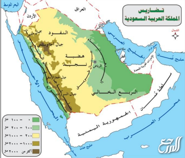 اكبر الهضاب في شبه الجزيرة العربية