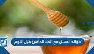 فوائد العسل مع الماء الدافئ قبل النوم