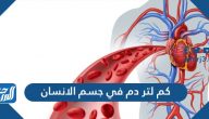 كم لتر دم في جسم الانسان؟