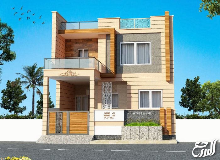 أشكال واجهات فلل صغيرة دورين فخمة