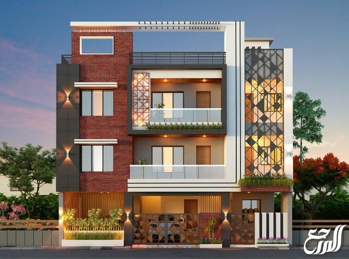 أشكال واجهات فلل صغيرة دورين فخمة