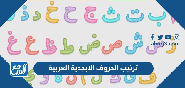 الحروف العربية ترتيب الحروف الأبجدية