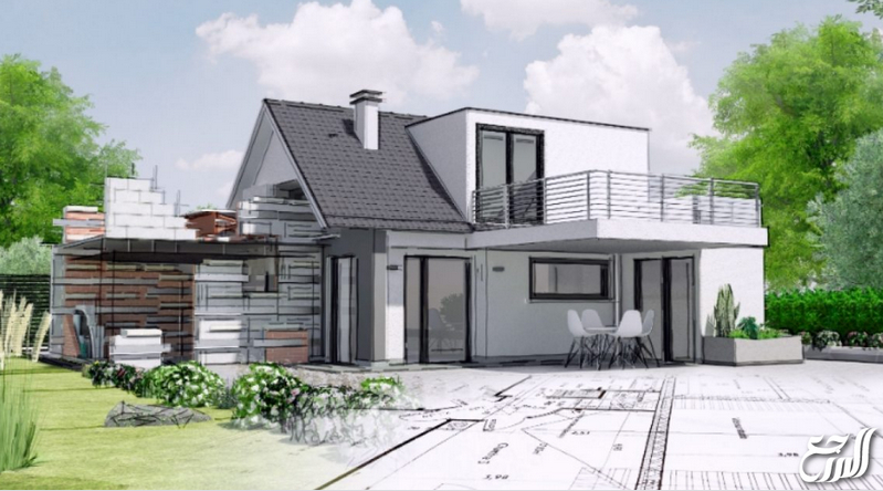 تصاميم فلل دور واحد وملحق