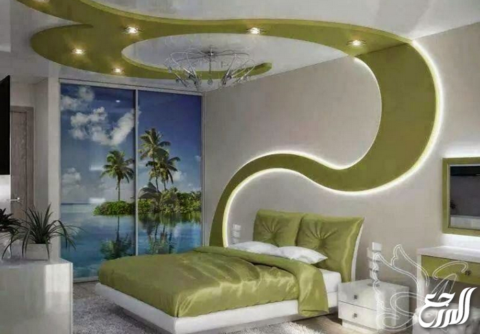 تصميم ديكورات جبس غرف نوم ناعمه