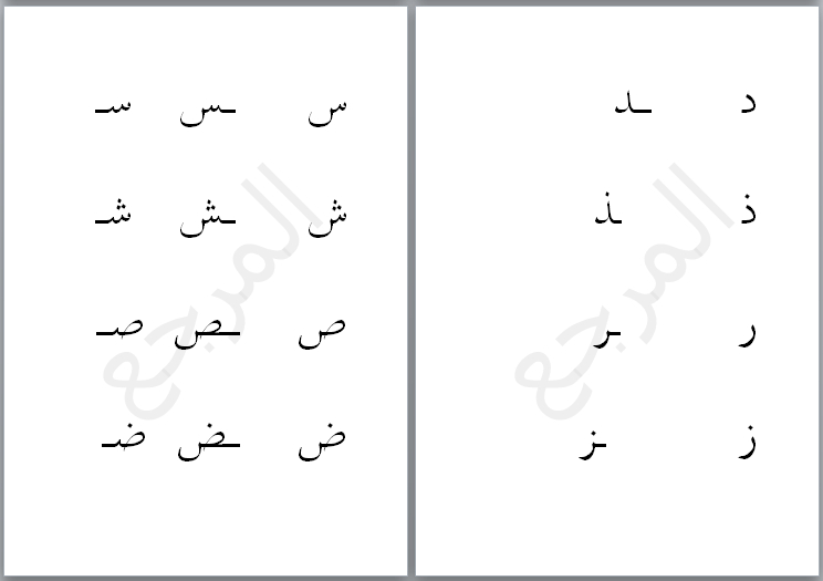 تعلم كتابة الحروف العربية للأطفال