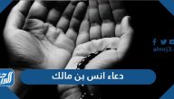 دعاء انس بن مالك رضي الله عنه