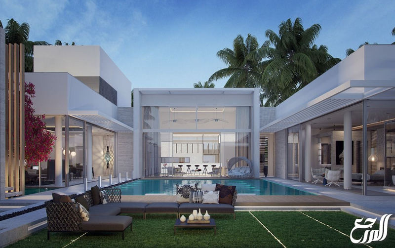 واجهات فلل على شكل حرف u