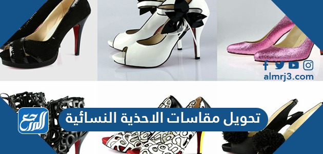 تحويل مقاسات الاحذية النسائية