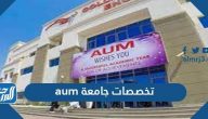 تخصصات جامعة aum الكويت 2024 / 2025