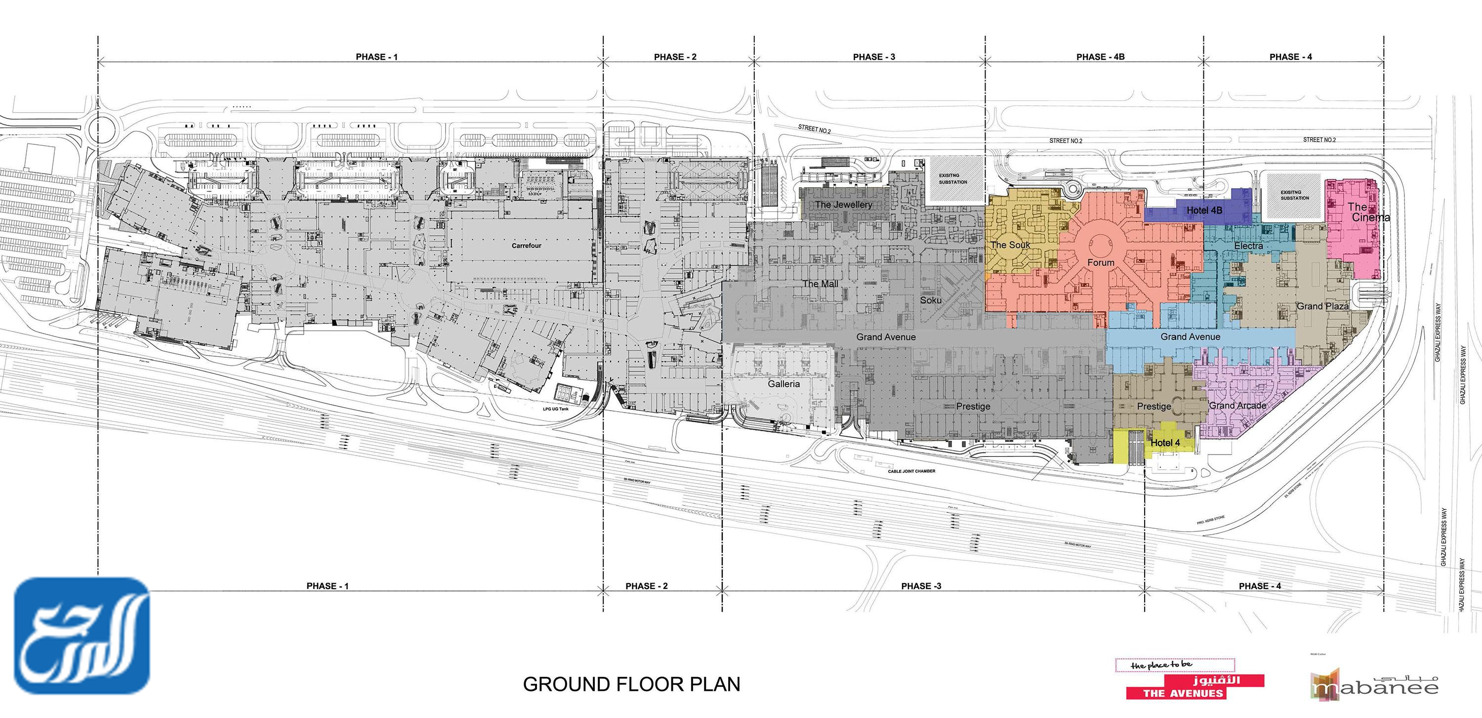 خريطة محلات الافنيوز الكويت