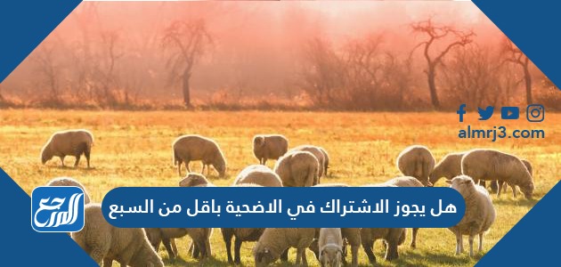 هل يجوز الاشتراك في الاضحية باقل من السبع