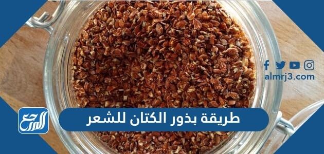 طريقة بذور الكتان للشعر موقع المرجع