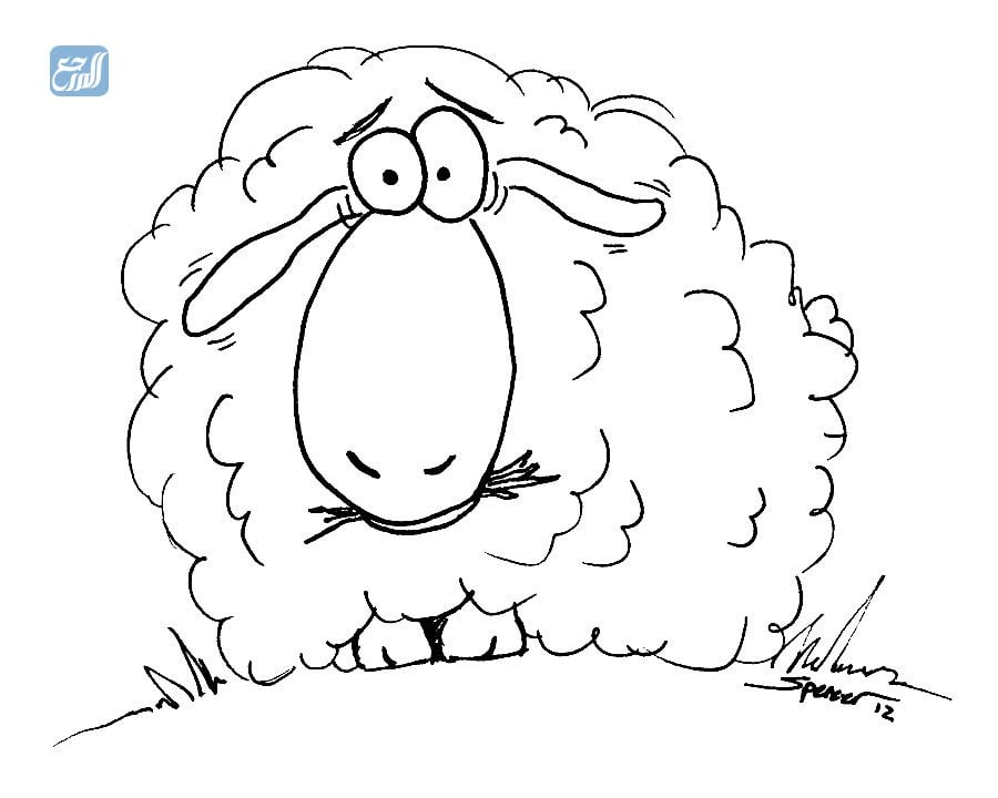 رسومات خروف العيد للتلوين