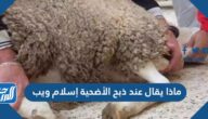 ماذا يقال عند ذبح الأضحية إسلام ويب