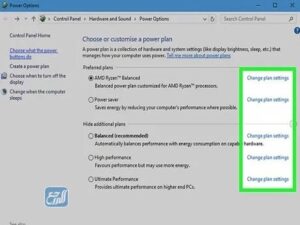 ضبط إعدادات بطارية اللاب توب