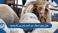 هل يجوز اعطاء غير المسلم من الاضحية