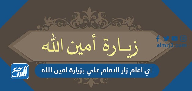 اي امام زار الامام علي بزيارة امين الله