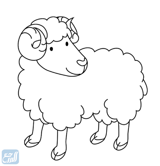 تلوين خروف العيد للأطفال