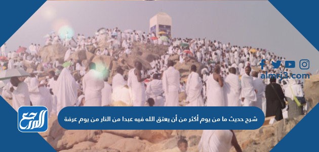 شرح حديث ما من يوم أكثر من أن يعتق الله فيه عبدا من النار من يوم عرفة