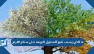 ما الذي يسبب تغير الفصول الاربعه على سطح الارض