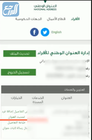 العنوان الوطني بنك الاهلي