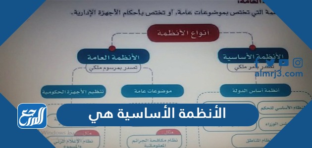 الأنظمة الأساسية هي