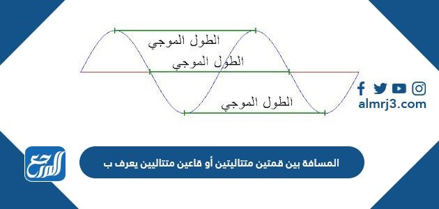 المسافة بين قمتين متتاليتين أو قاعين متتاليين يعرف ب