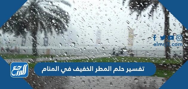 تفسير حلم المطر الخفيف في المنام لابن سيرين