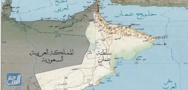 خريطة حدود السعودية مع عمان
