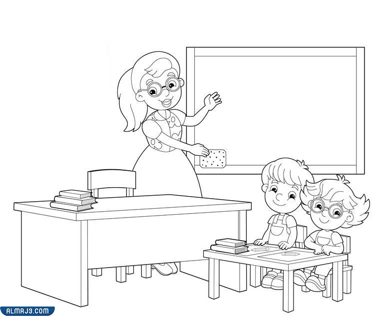 أجمل رسومات احترام المعلم للتلوين 