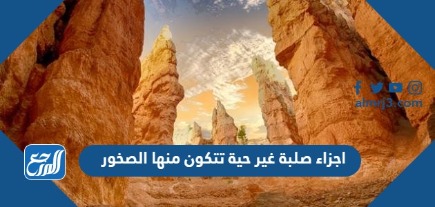 اجزاء صلبة غير حية تتكون منها الصخور