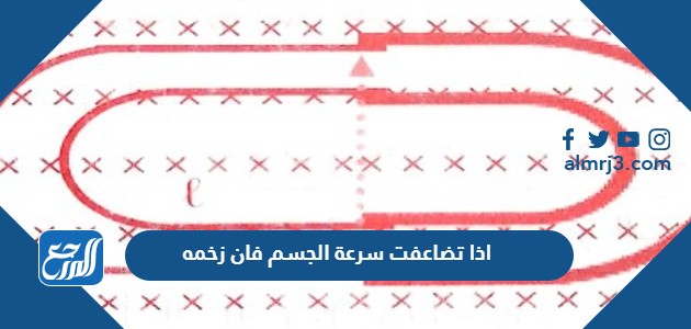 اذا تضاعفت سرعة الجسم فان زخمه