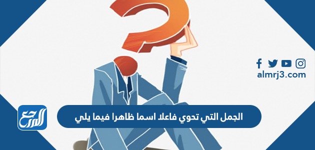 الجمل التي تحوي فاعلا اسما ظاهرا فيما يلي