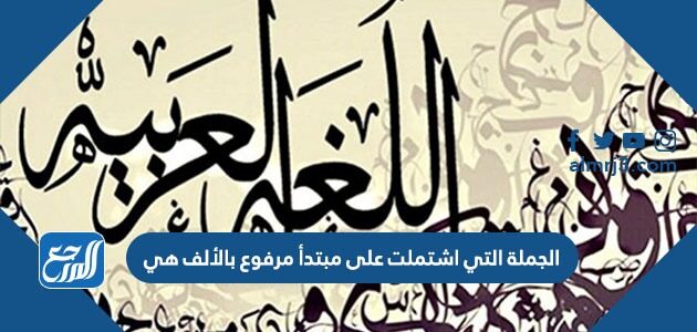 الجملة التي اشتملت على مبتدأ مرفوع بالألف هي