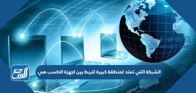 الشبكة التي تمتد لمنطقة كبيرة لتربط بين اجهزة الحاسب هي