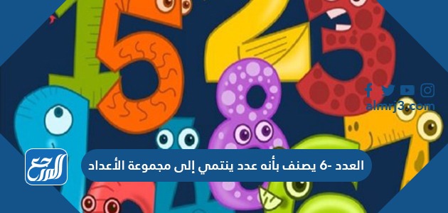 العدد 6- يصنف بأنه عدد ينتمي إلى مجموعة الأعداد