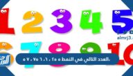 العدد التالي في النمط ٥ ٢٥ ، ٦، ٦ ٧٥ ، ٧ ٥،