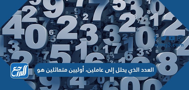 العدد الذي يحلل إلى عاملين، أوليين متماثلين هو