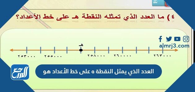 العدد الذي يمثل النقطة ه على خط الأعداد هو