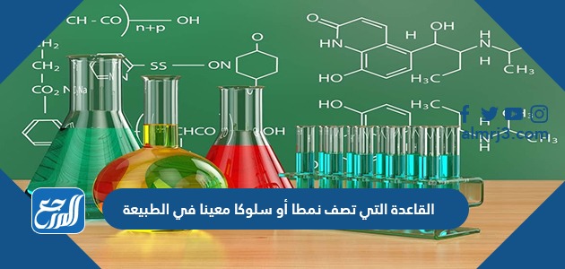 القاعدة التي تصف نمطا أو سلوكا معينا في الطبيعة