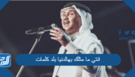انتي ما مثلك بهالدنيا بلد كلمات