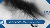 انحدر الدمع من عينيه معنى الكلمه التي تحتها خط سال