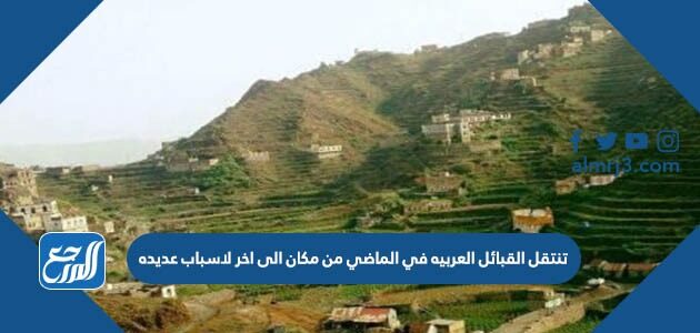 تنتقل القبائل العربية في الماضي من مكان الى آخر لاسباب عديدة