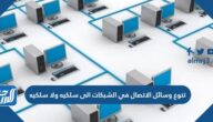 تنوع وسائل الاتصال في الشبكات الى سلكيه ولا سلكيه