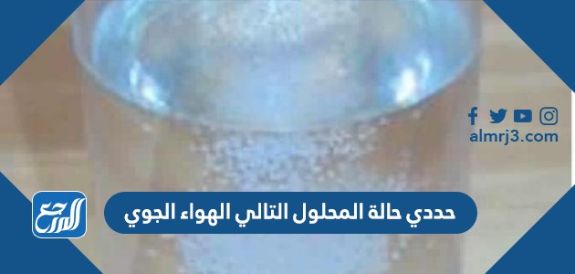 حددي حالة المحلول التالي الهواء الجوي