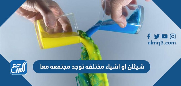 شيئان او اشياء مختلفه توجد مجتمعه معا